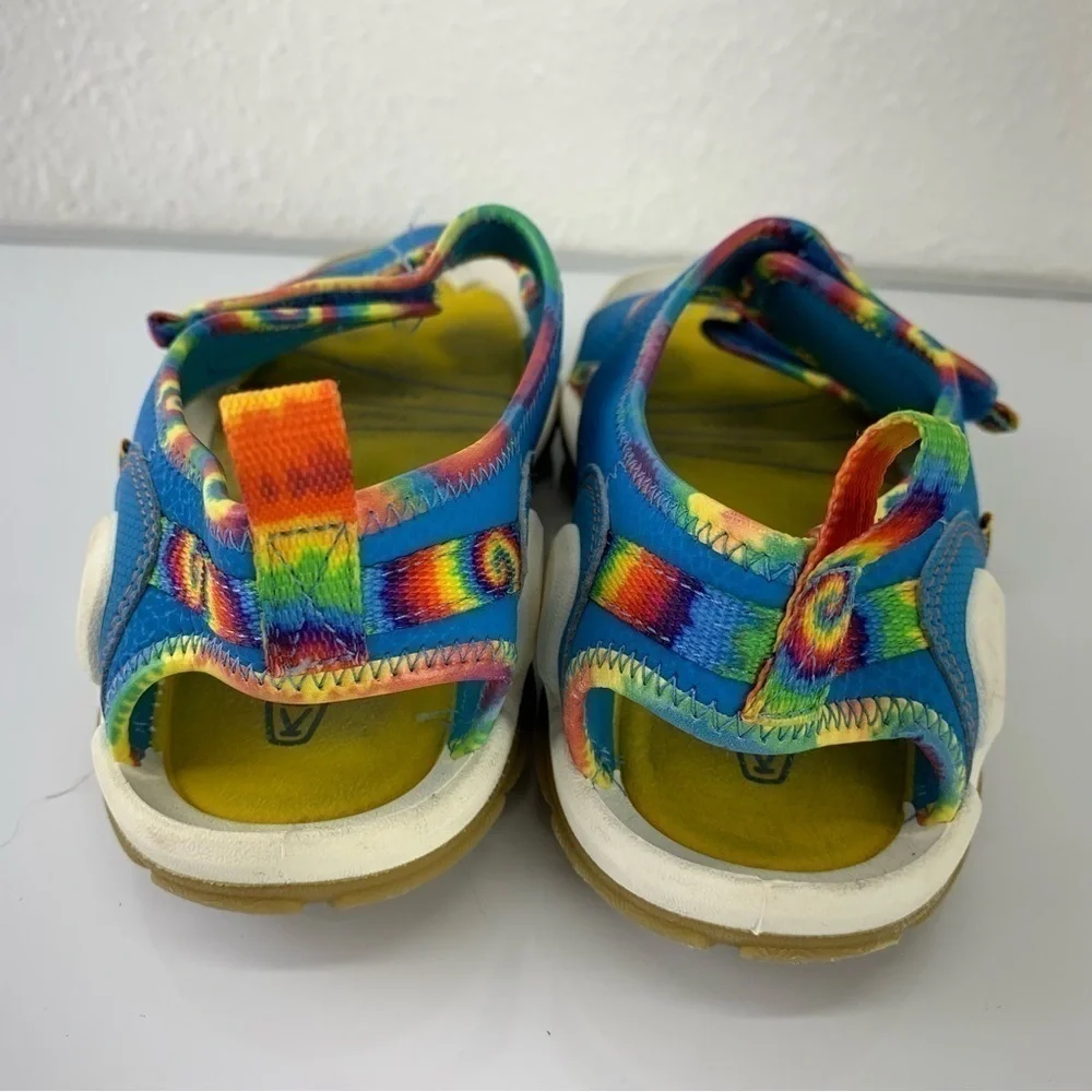 Keen big Kids summer water sandals tied dye blue 4 Knotch Creek Open Toe